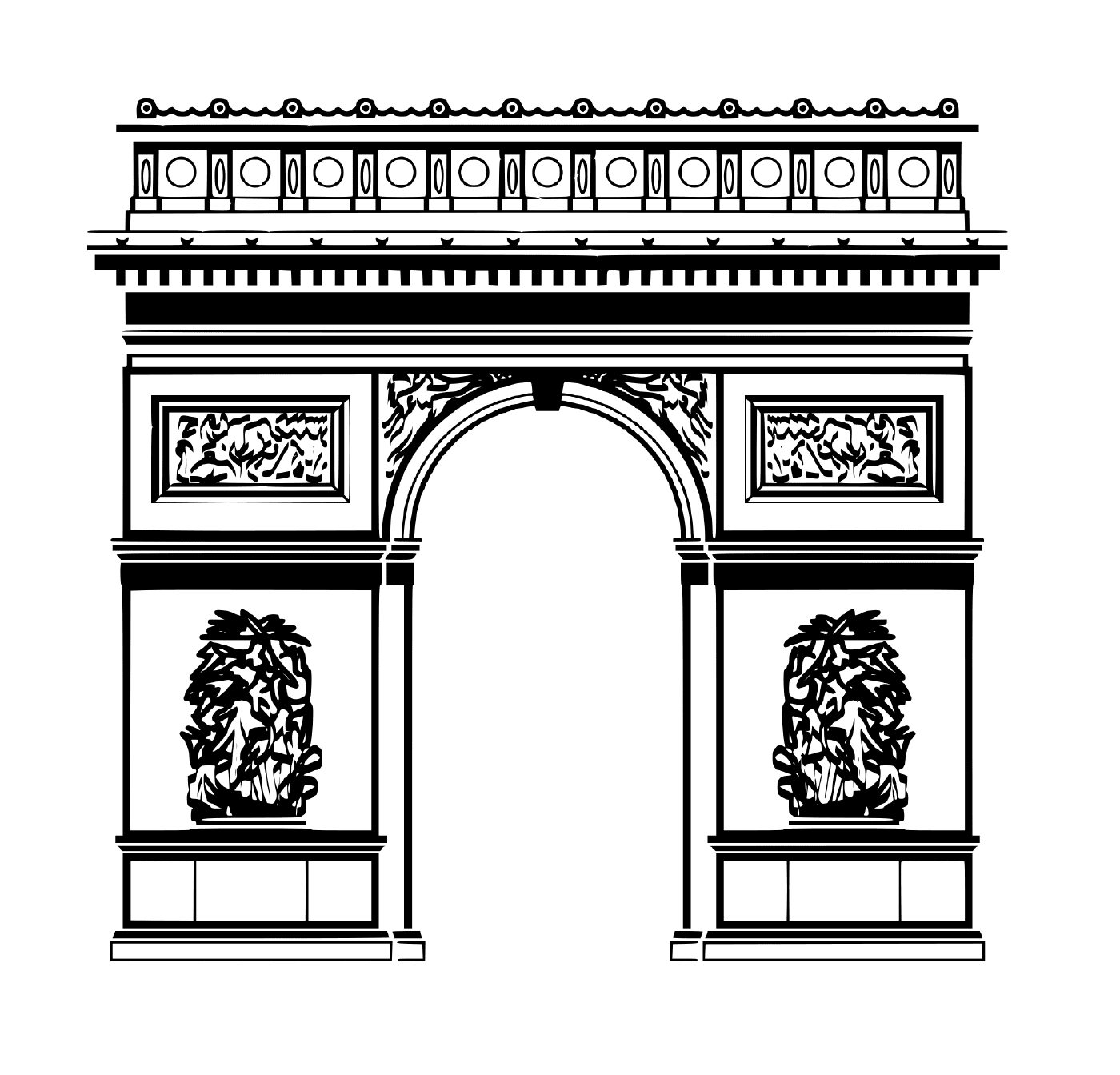  巴黎三龙波市市Arc de Triomphe 