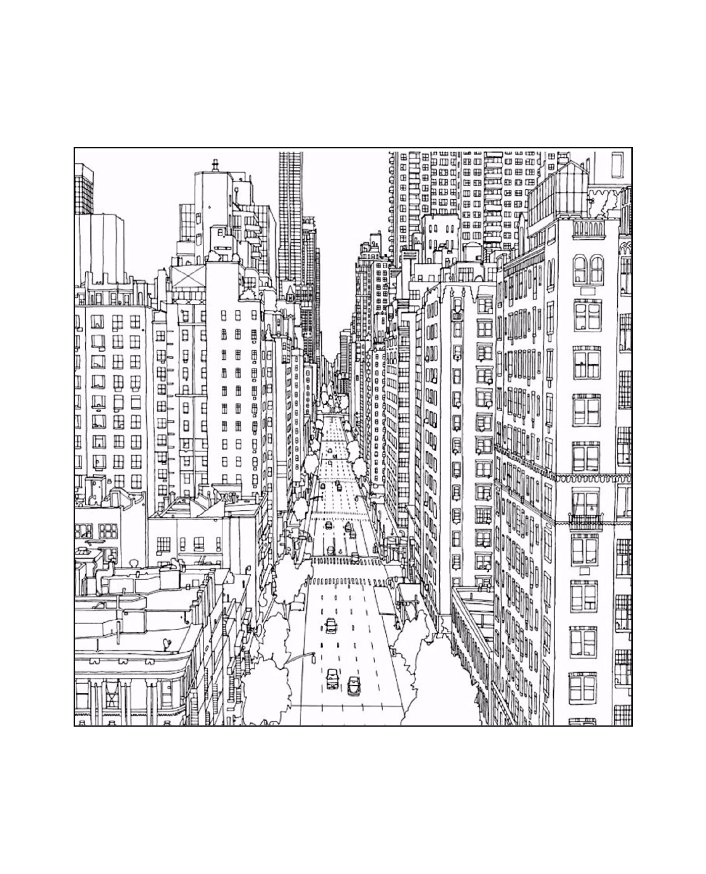  Cidade de Nova Iorque com torres e edifícios 