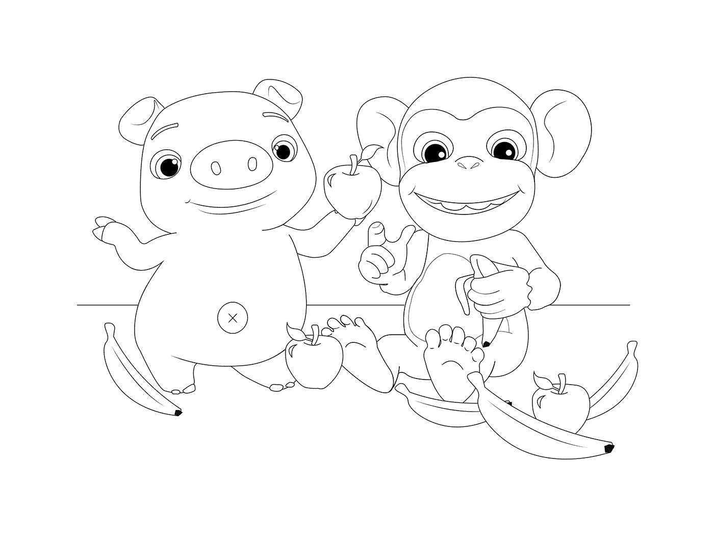  Mochi和Pepe:猴子和滑稽猪 