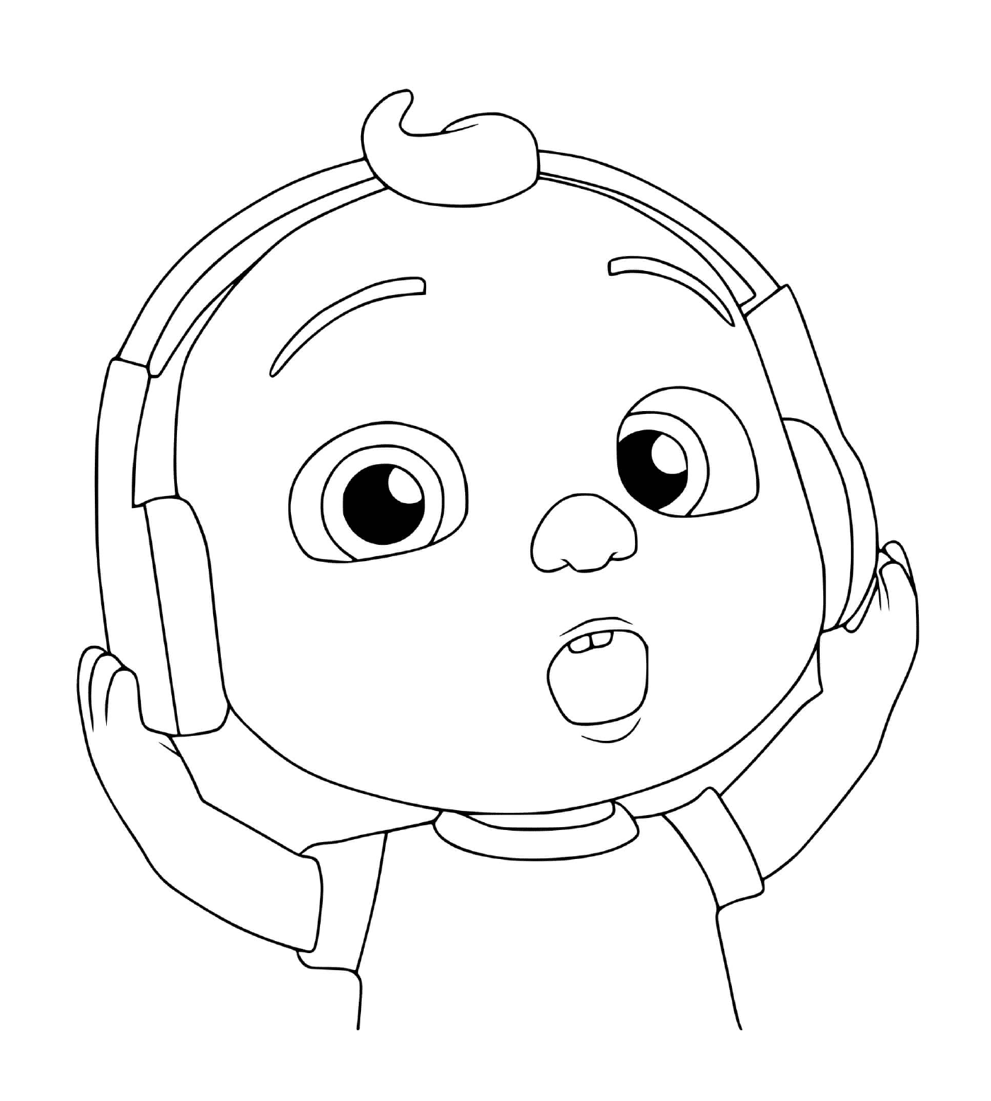  कोलोन का बच्चा संगीत सुनता है 
