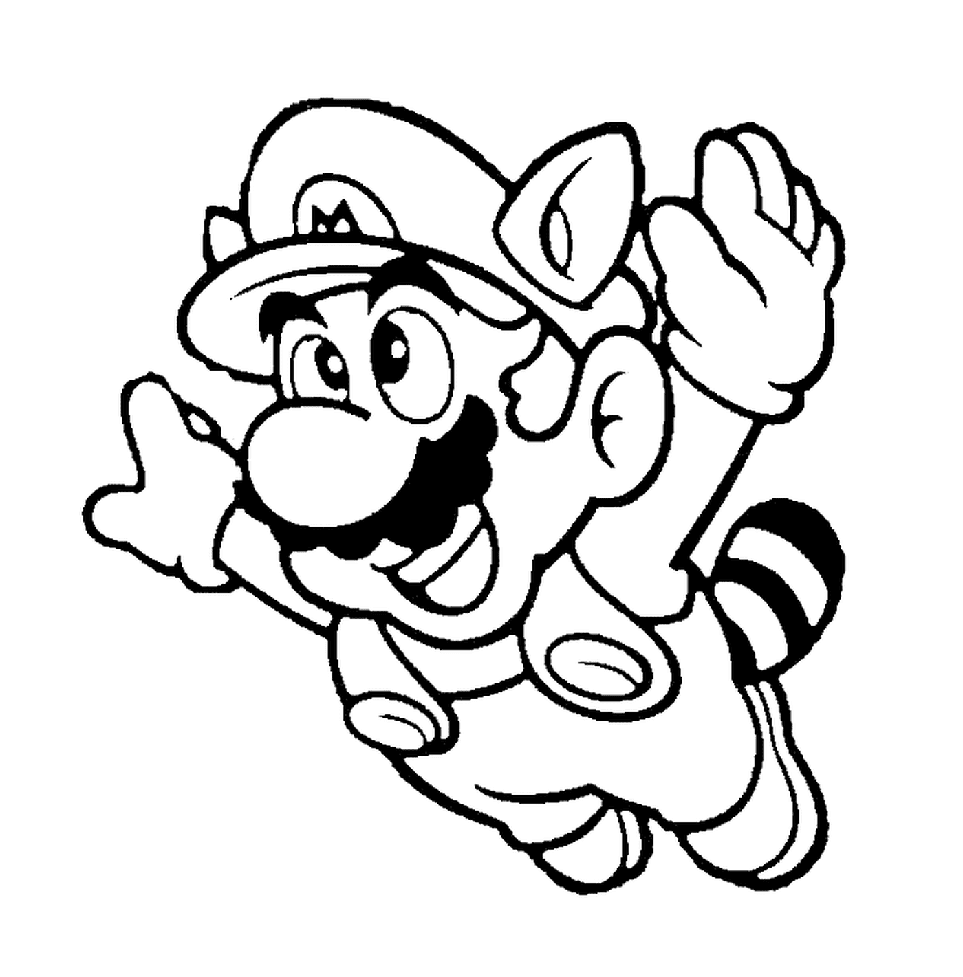  Mario na coloração guaxinim 