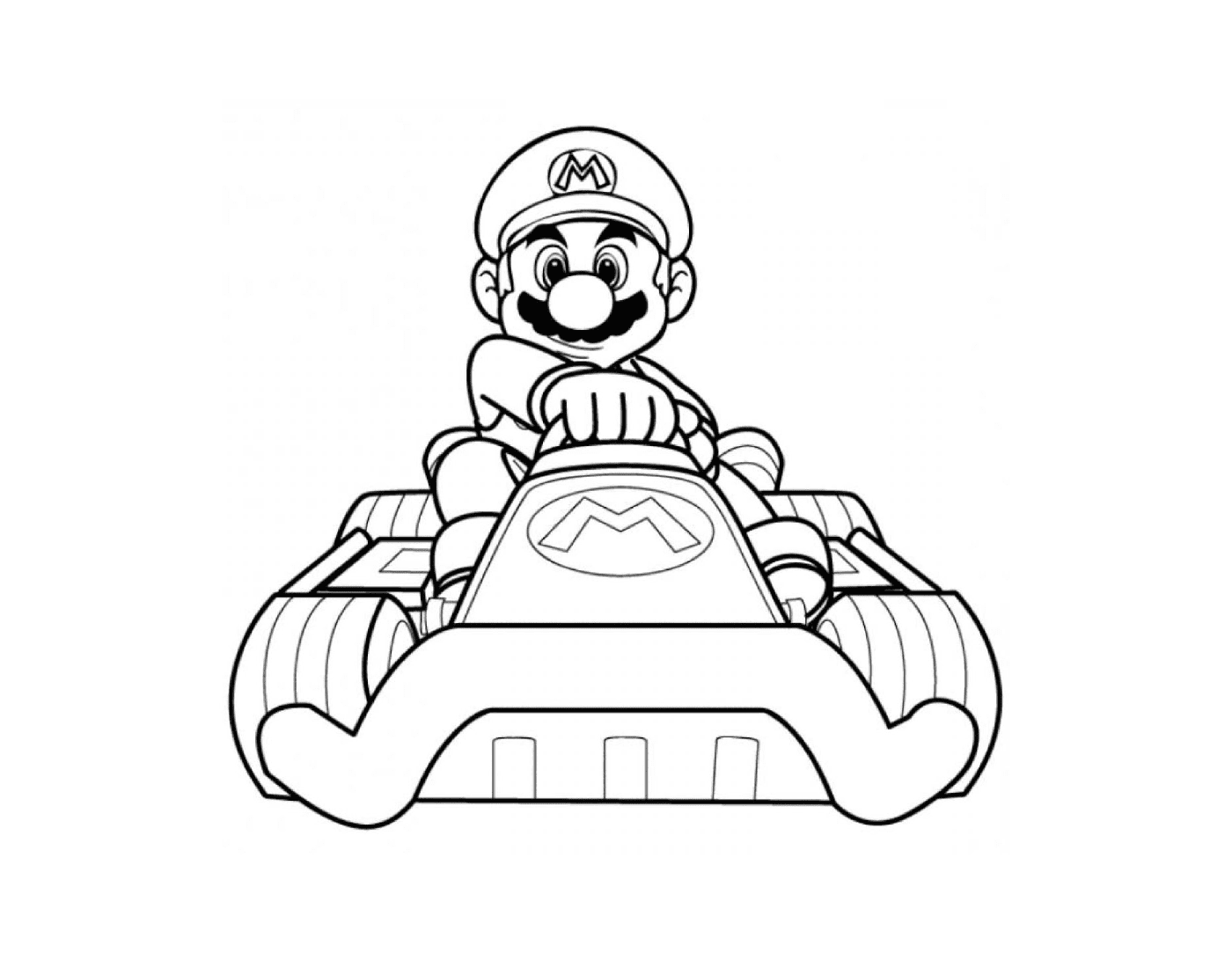  Mario Kart Wii com seu carro colorido 