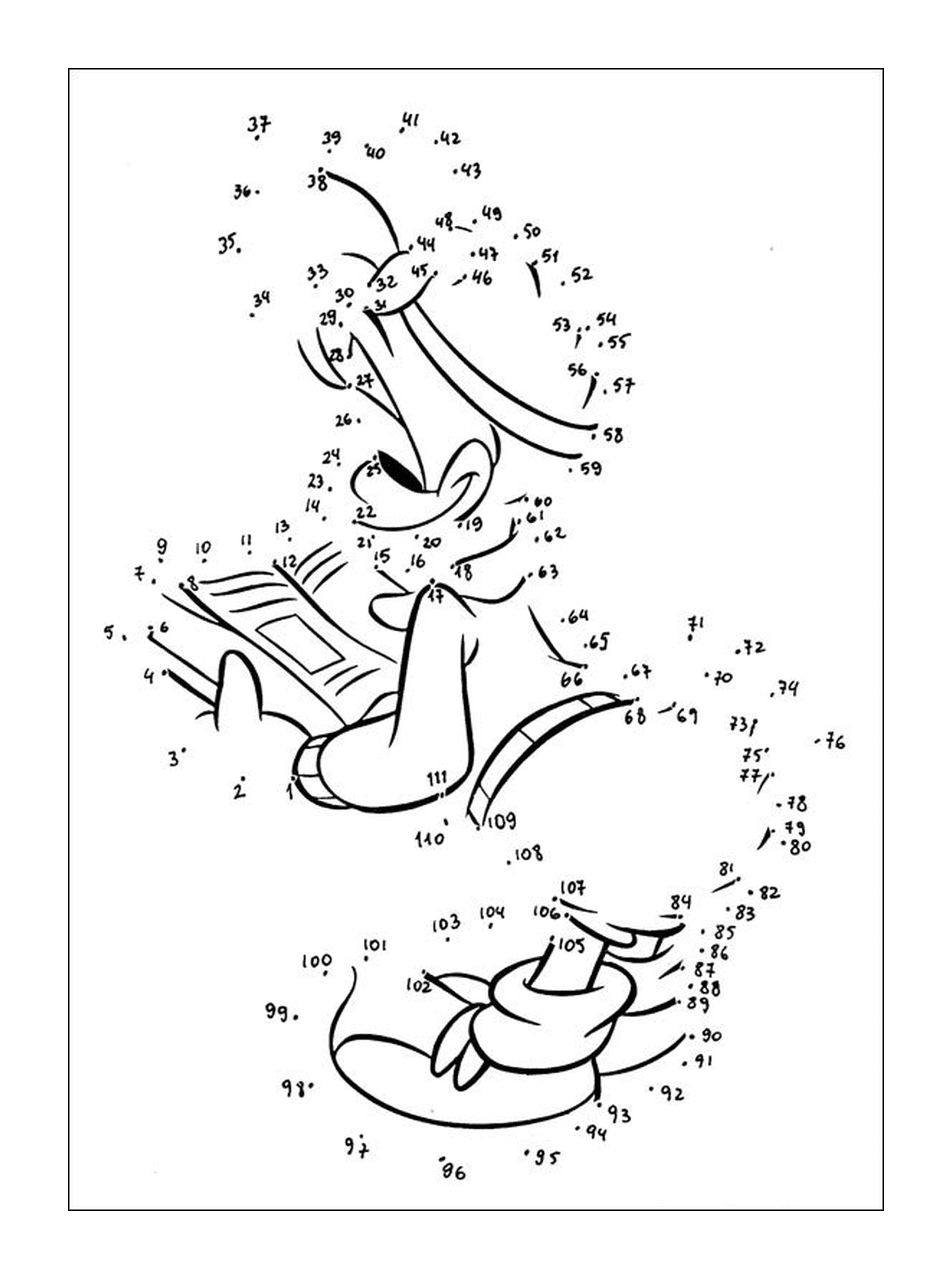  Bugs Bunny e Daffy Duck em pontos para se conectar 