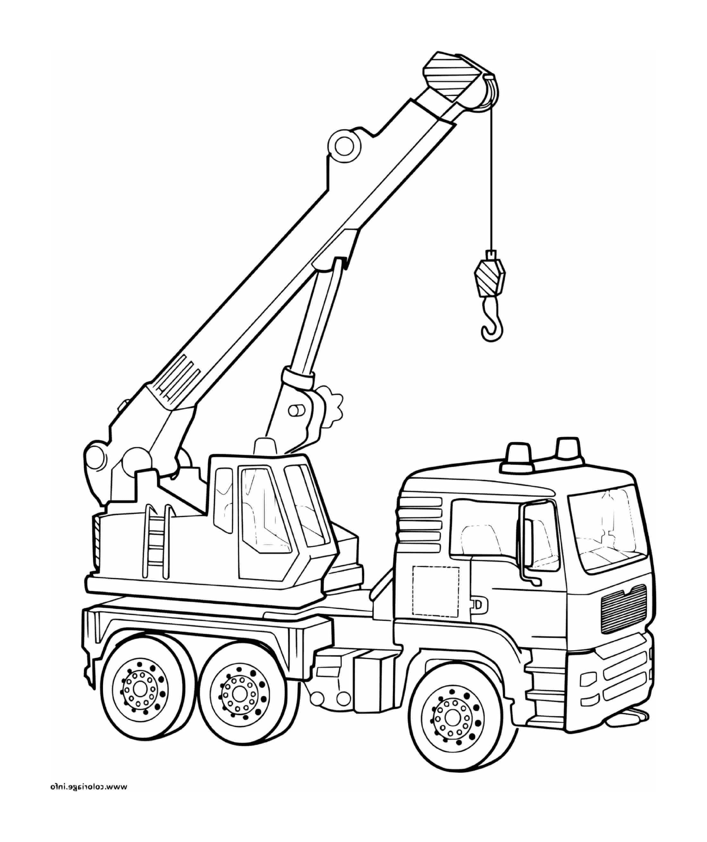  شاحنة رافعة مستخدمة في موقع بناء 