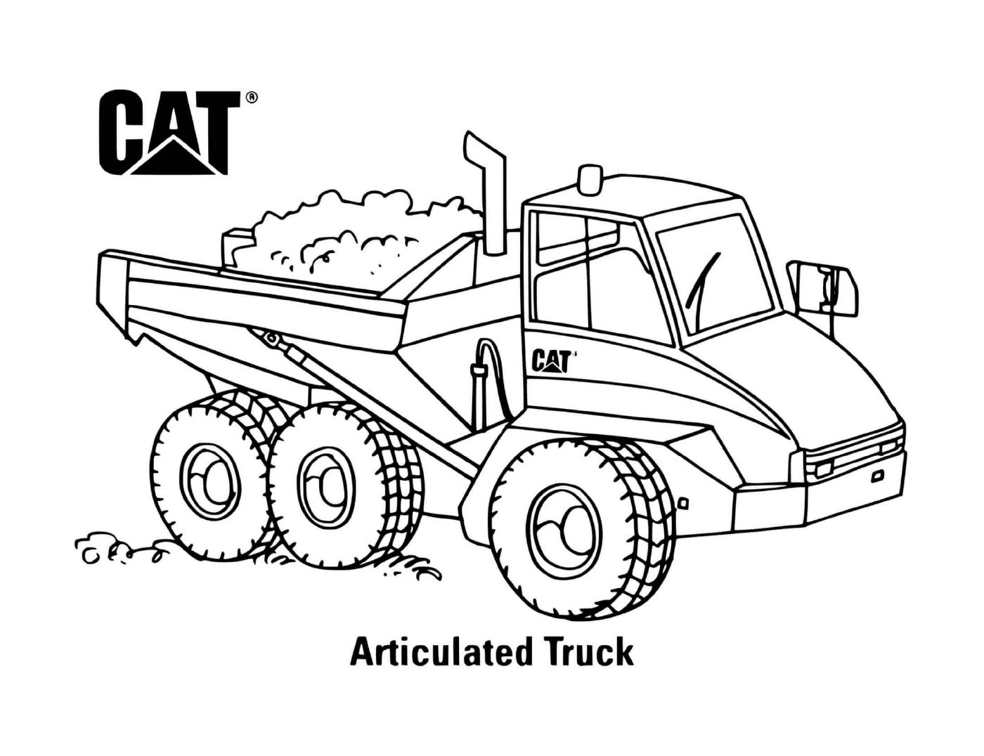  使用在建筑工地的CAT式散货卡车 