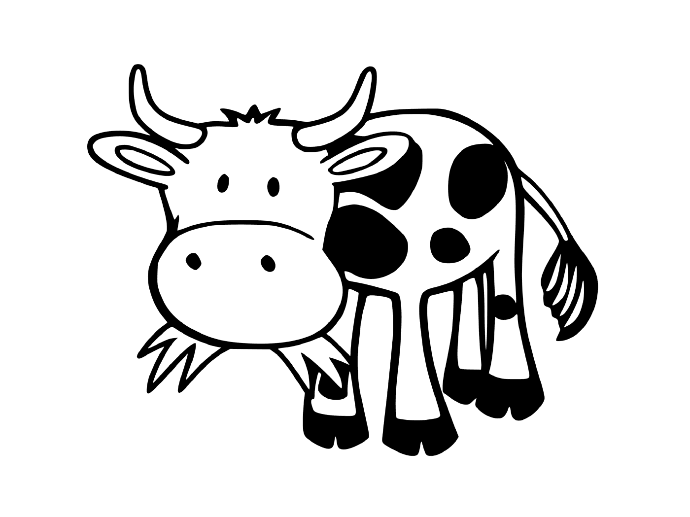  Vaca comendo grama 
