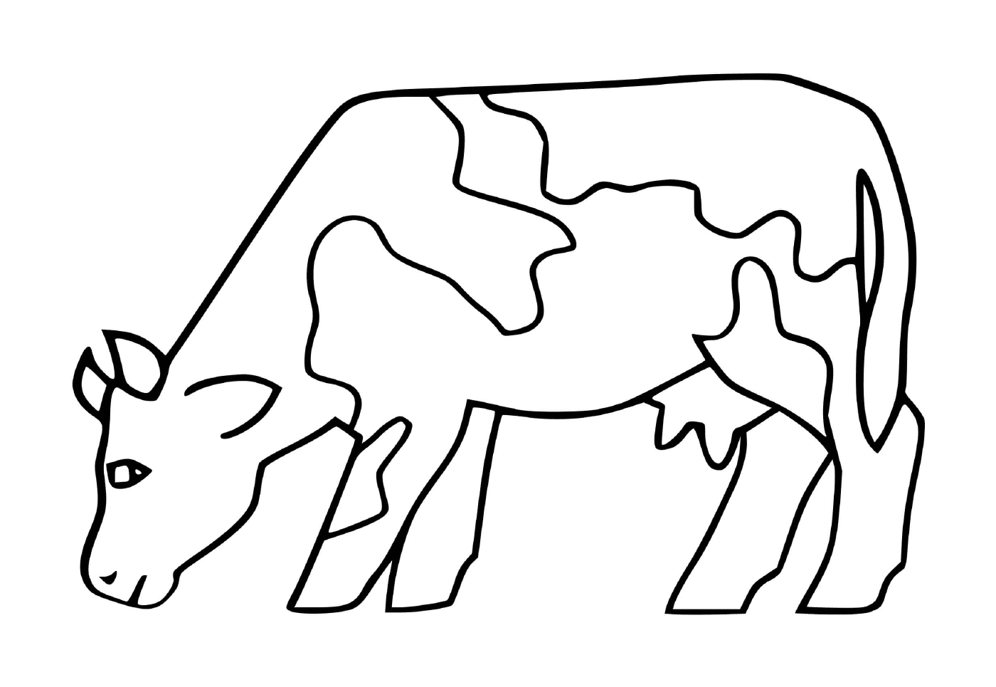  Vaca comendo grama 