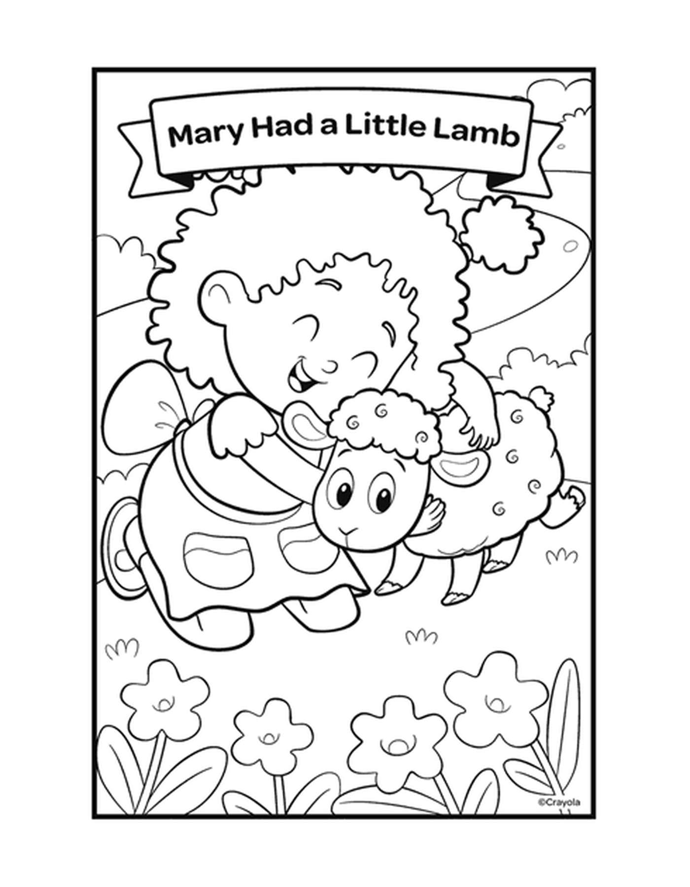  Maria tinha uma pequena rima de cordeiro com uma menina e uma ovelha 