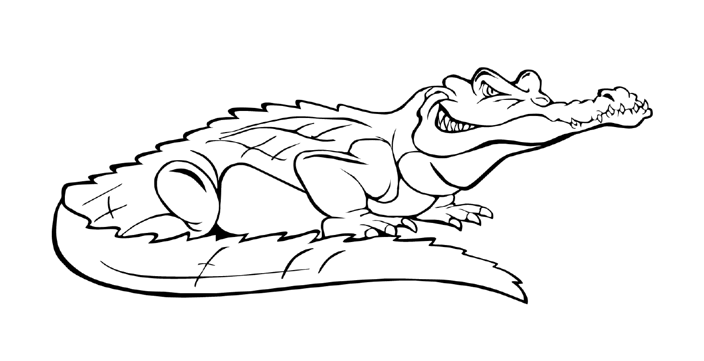  Um crocodilo da revista em quadrinhos EE 