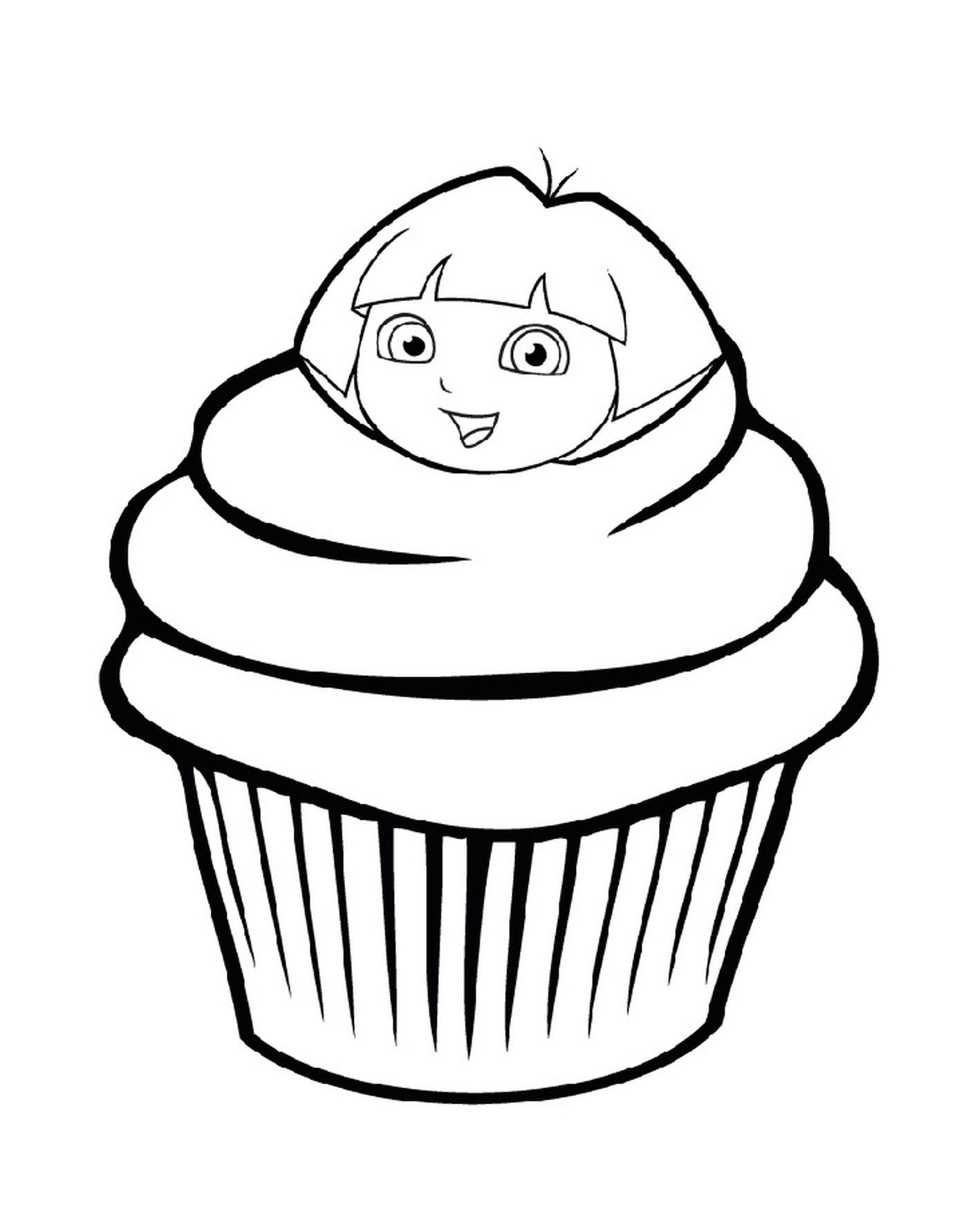 Um cupcake de Dora, o explorador 
