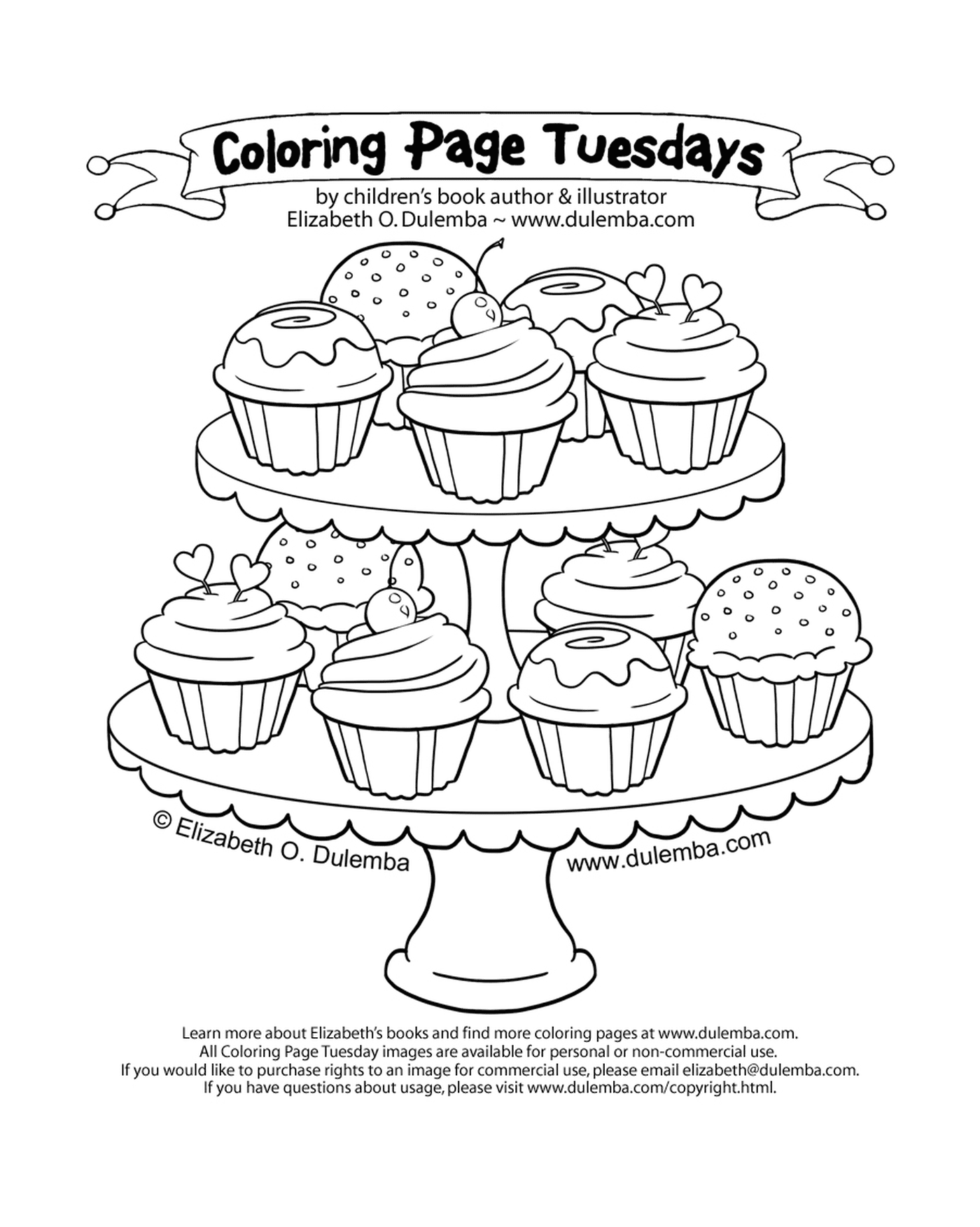  Colorir páginas com 125 cupcakes 
