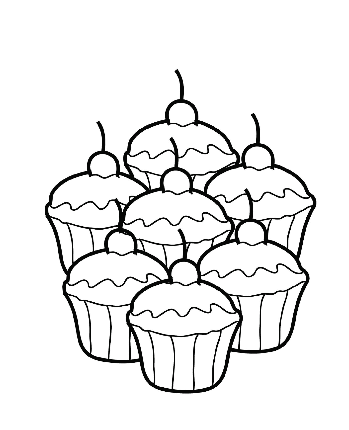  Quatro cupcakes juntos 