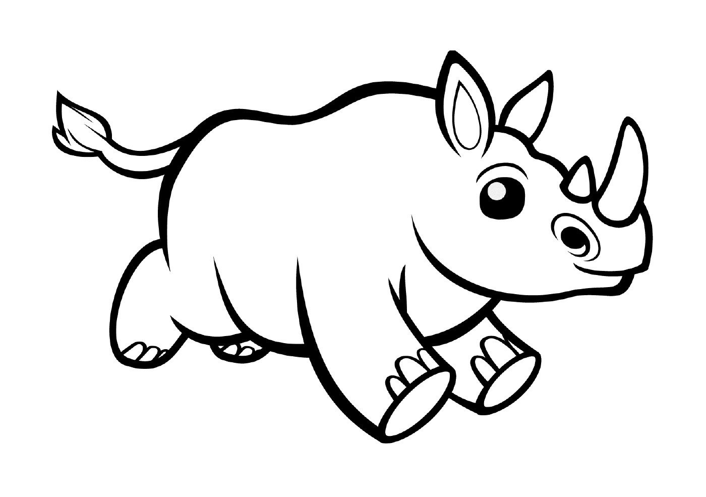  Um animal parecido com um rinoceronte 