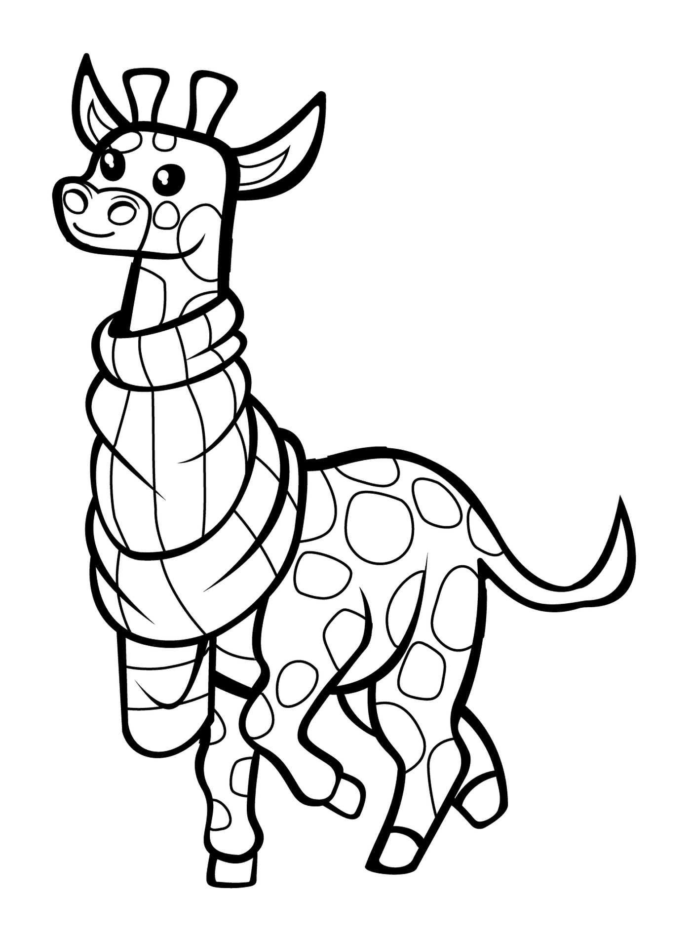  Uma girafa usando um lenço 