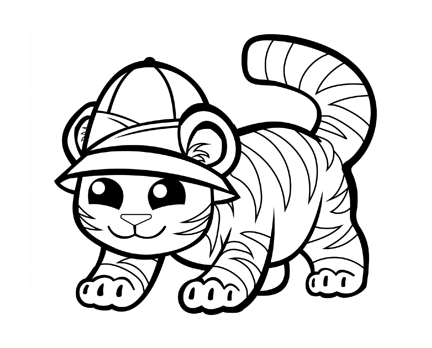  Um tigre em um chapéu 