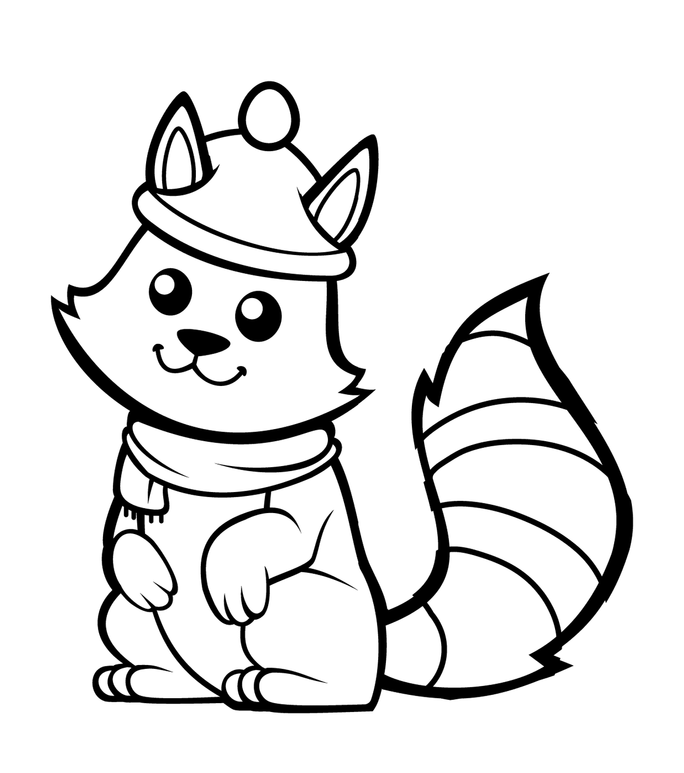  Um esquilo com um bom chapéu e um lenço 