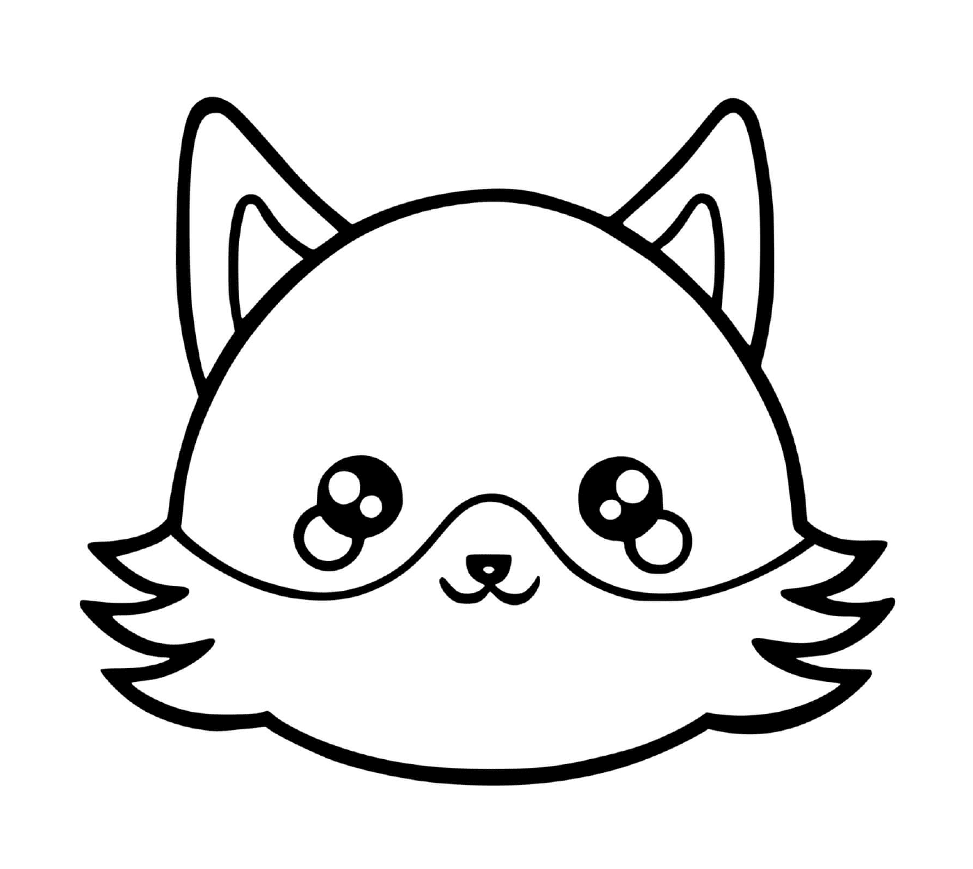  Um animal com um rosto de gato desenhado sobre ele 