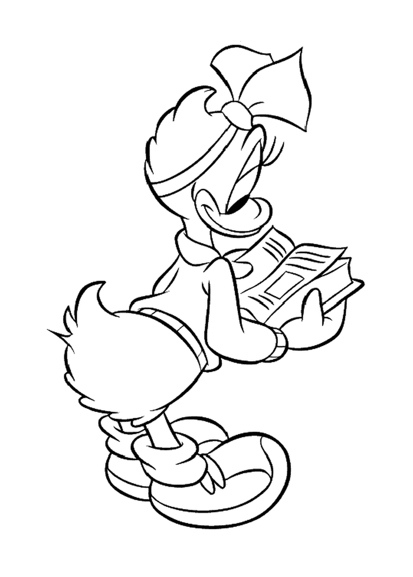  Daisy lê um livro da Disney 