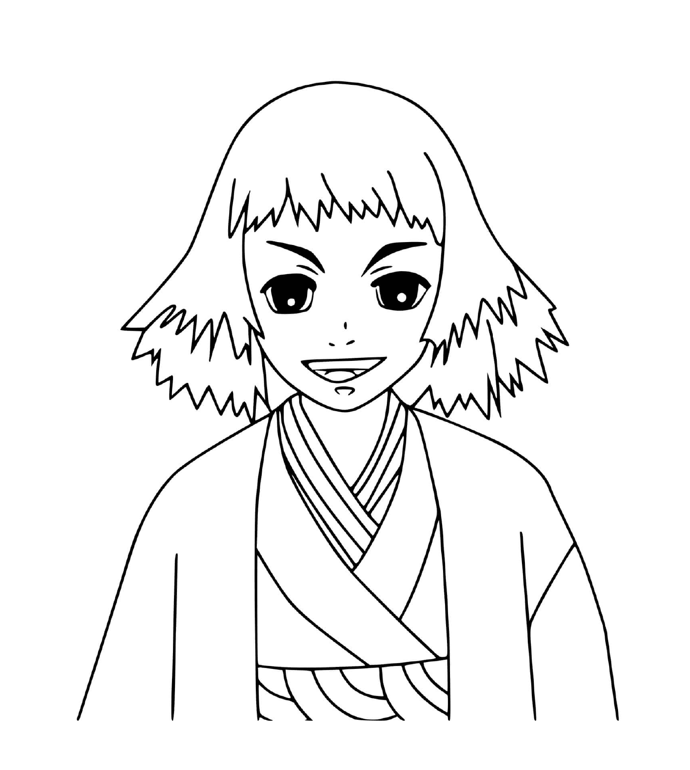  सुमामागू एक किमोनो पहनाता है 