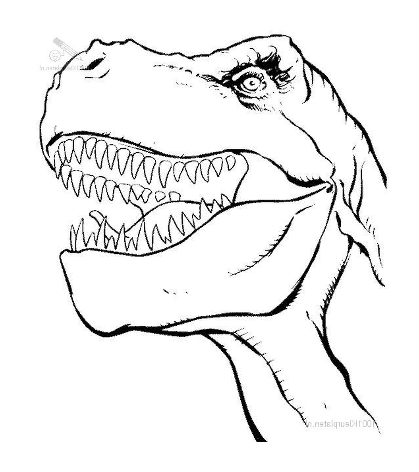  T-Rex com uma grande boca aberta 