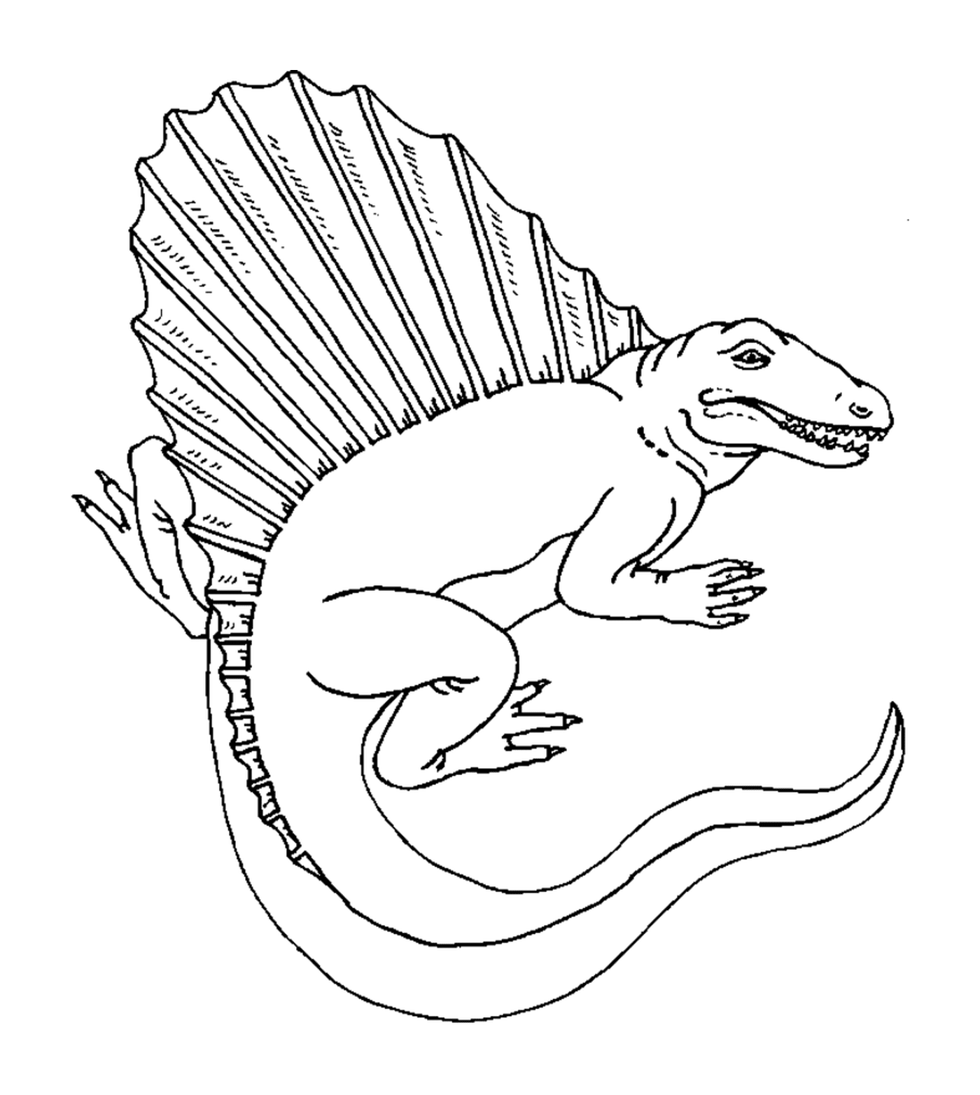  Desenho de um dinossauro preciso e realista 