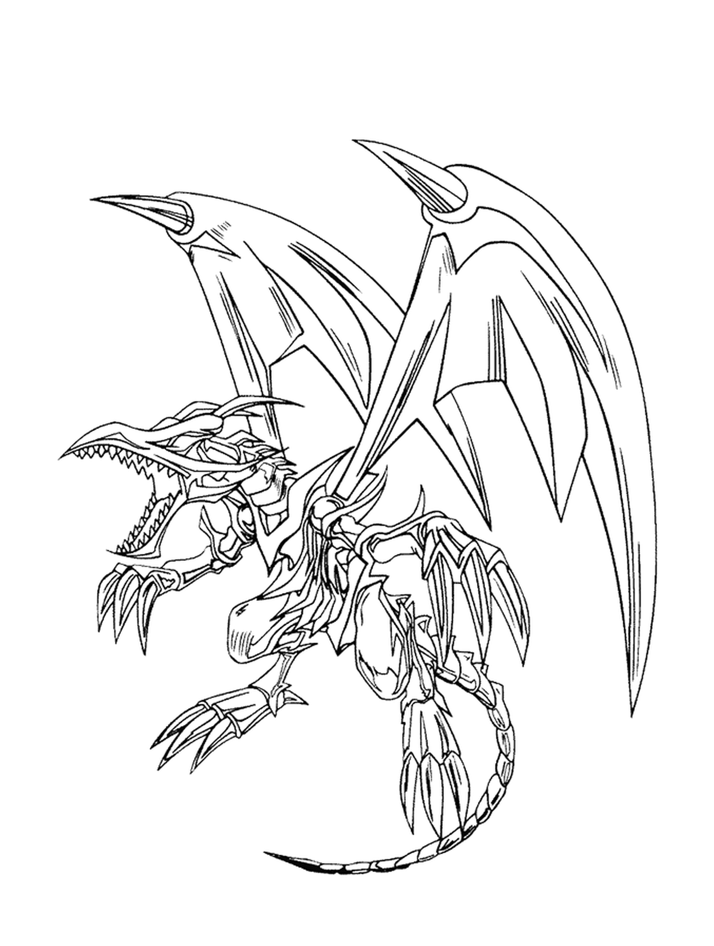  Um dragão em um estilo de desenho on-line 