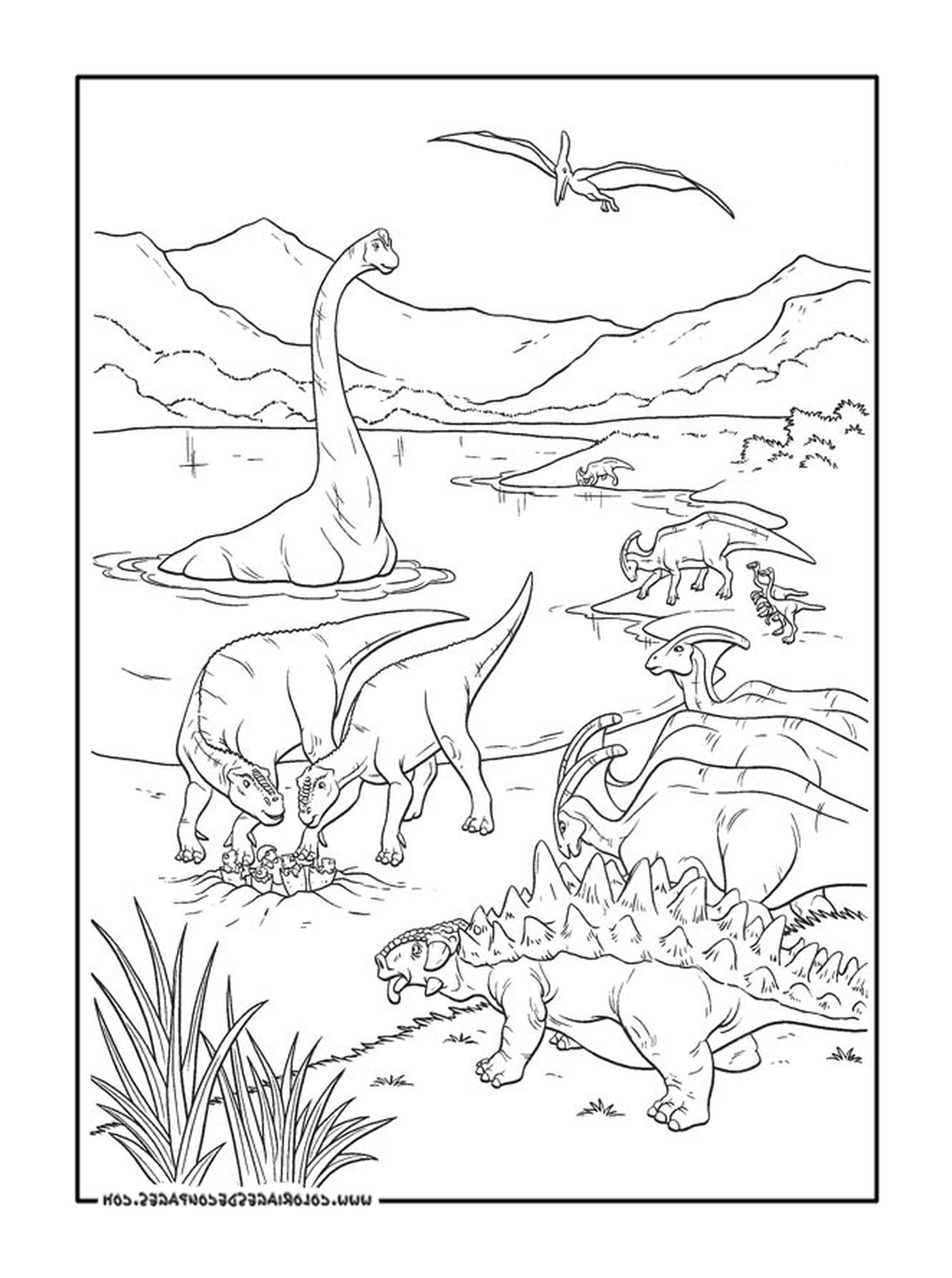  Um adulto de um grupo de dinossauros 