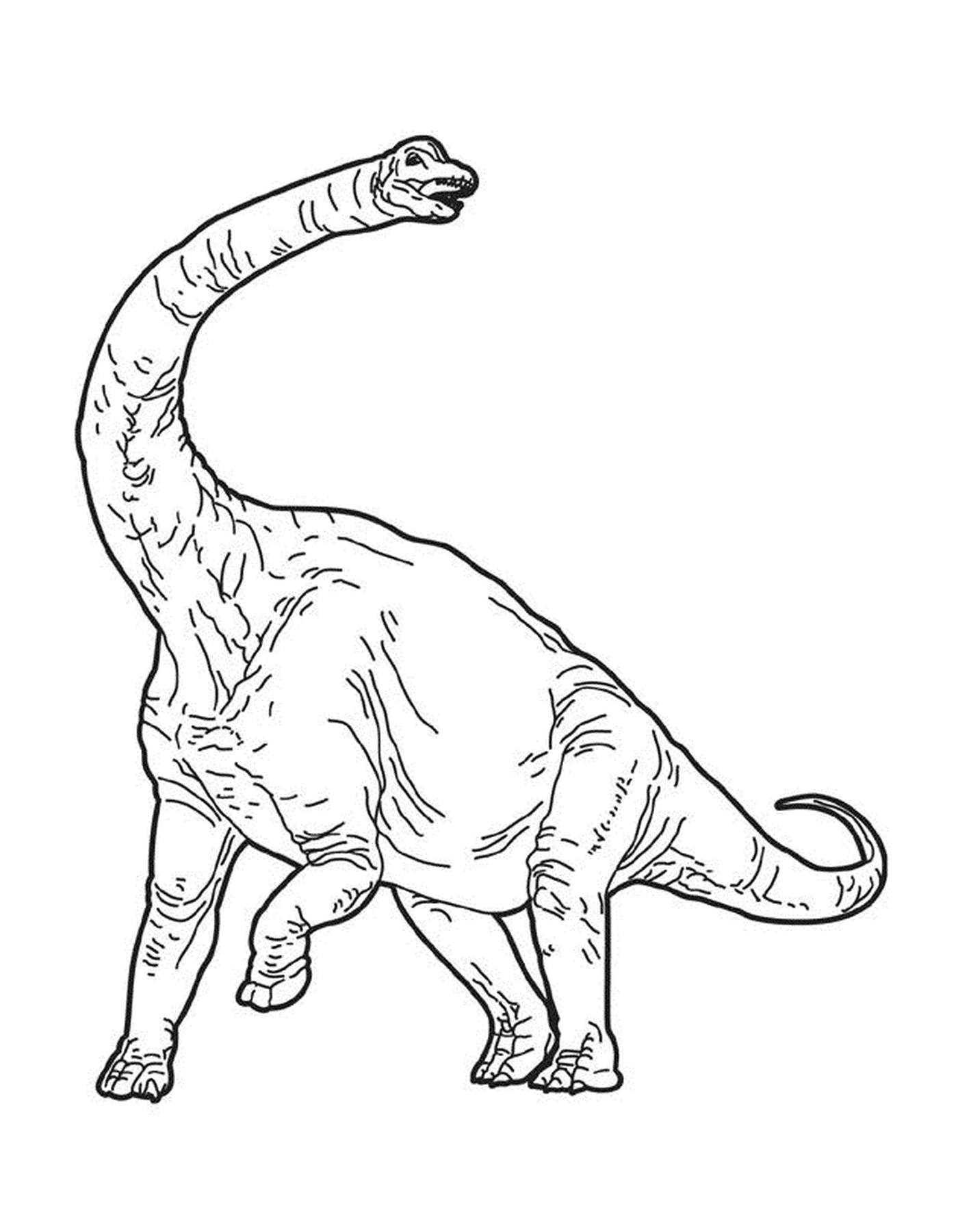  Um dinossauro com uma cauda longa 