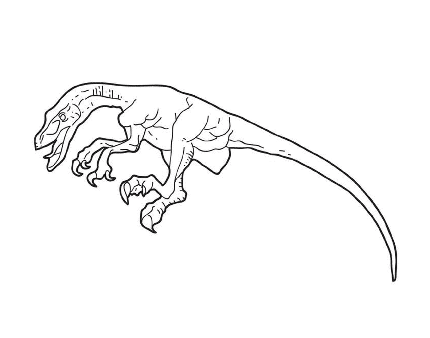  Um dinossauro desenhado em tinta 