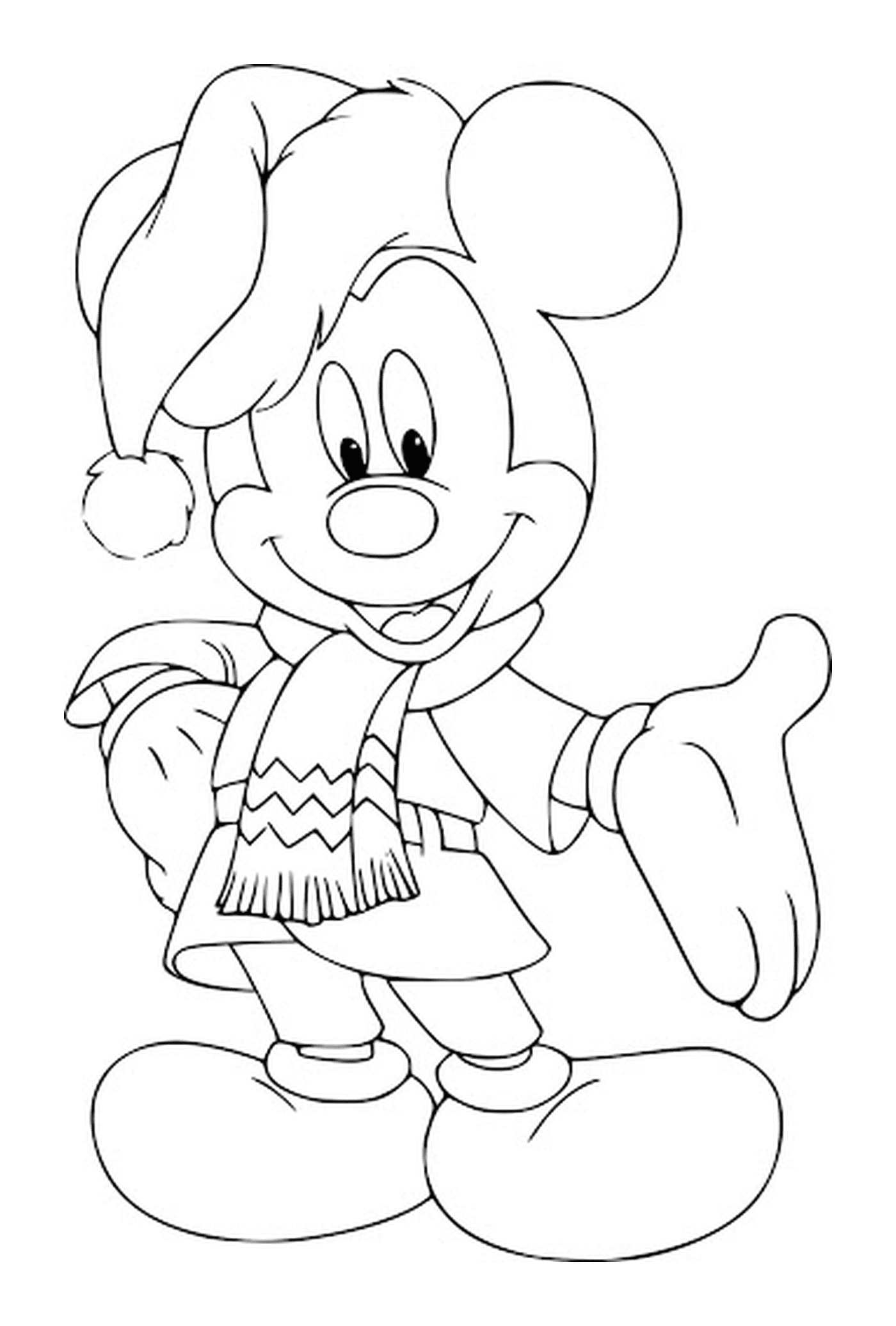 Mickey em roupa de inverno 