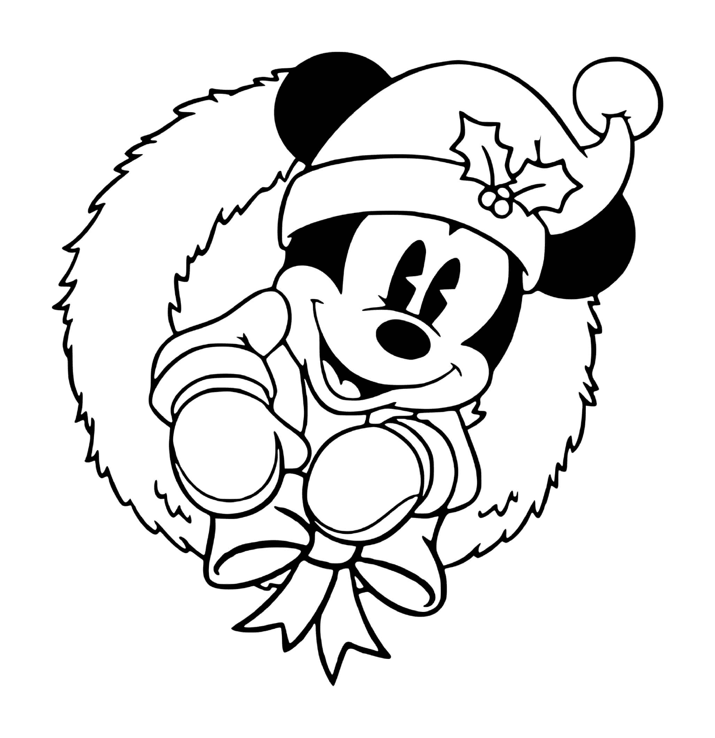  Mickey clássico em uma coroa 