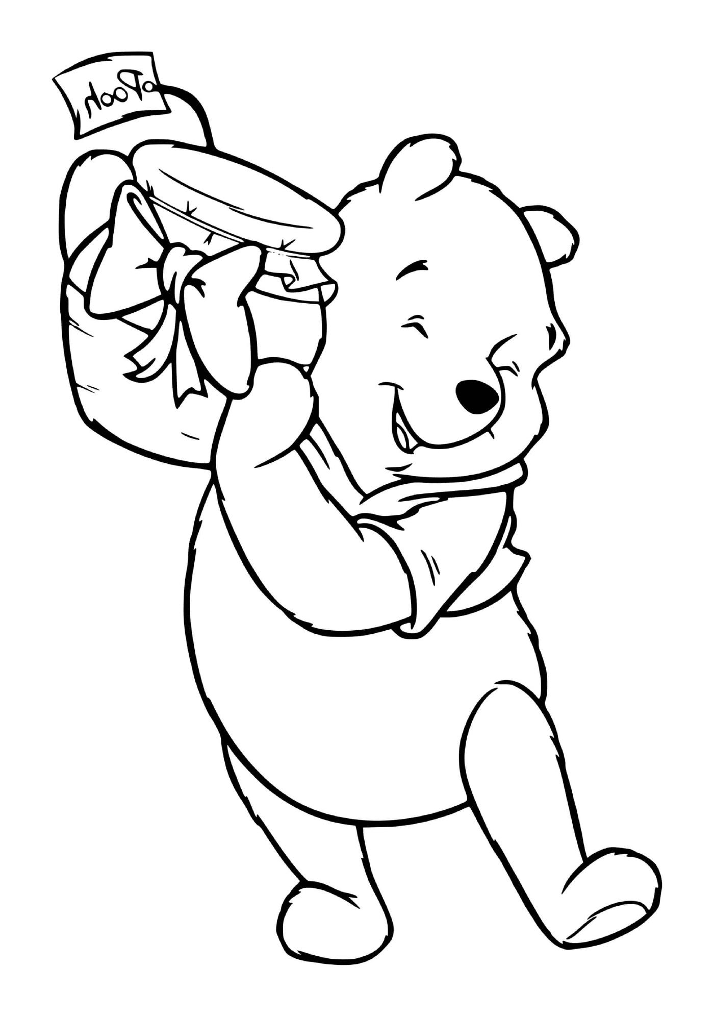  Winnie o urso com um presente 