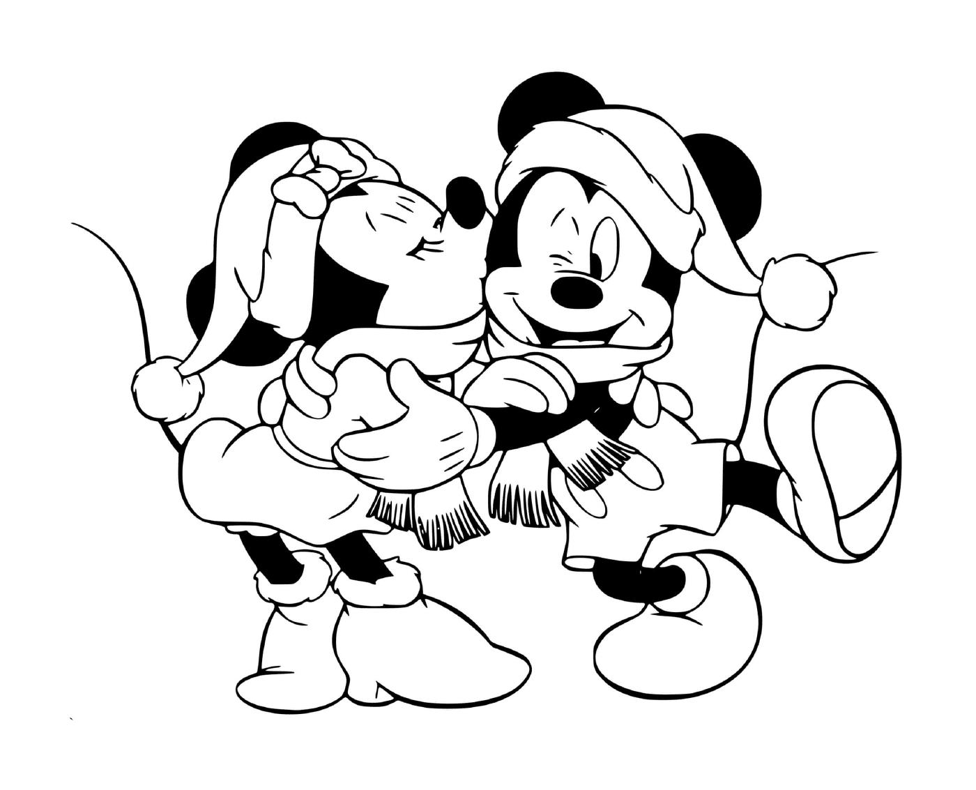  Minnie beijando Mickey 