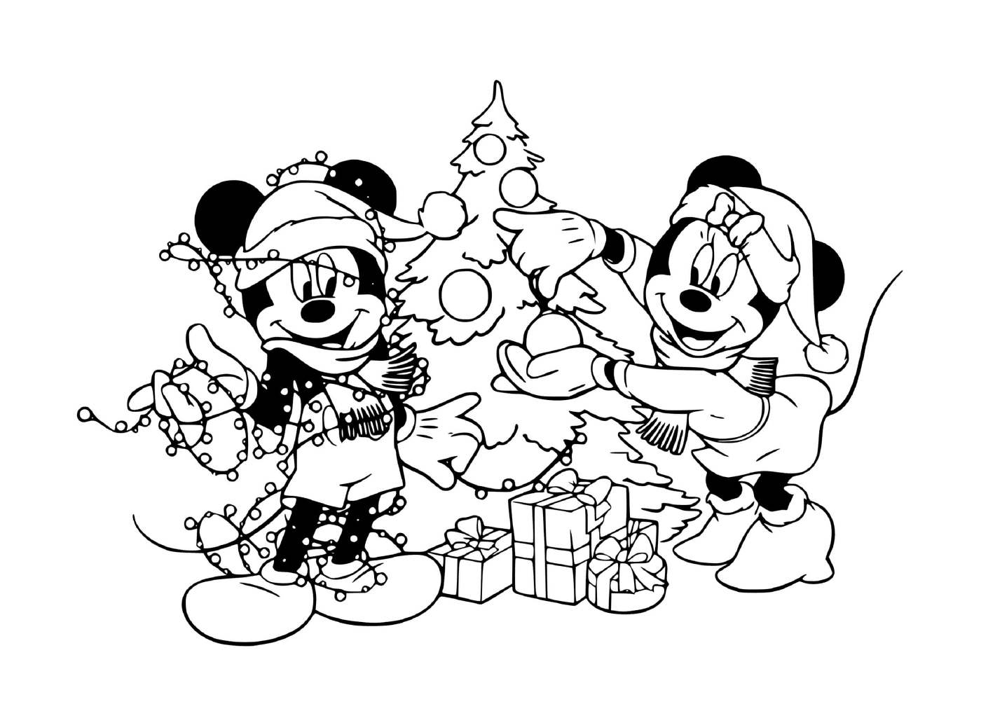  Mickey e Minnie decoram 