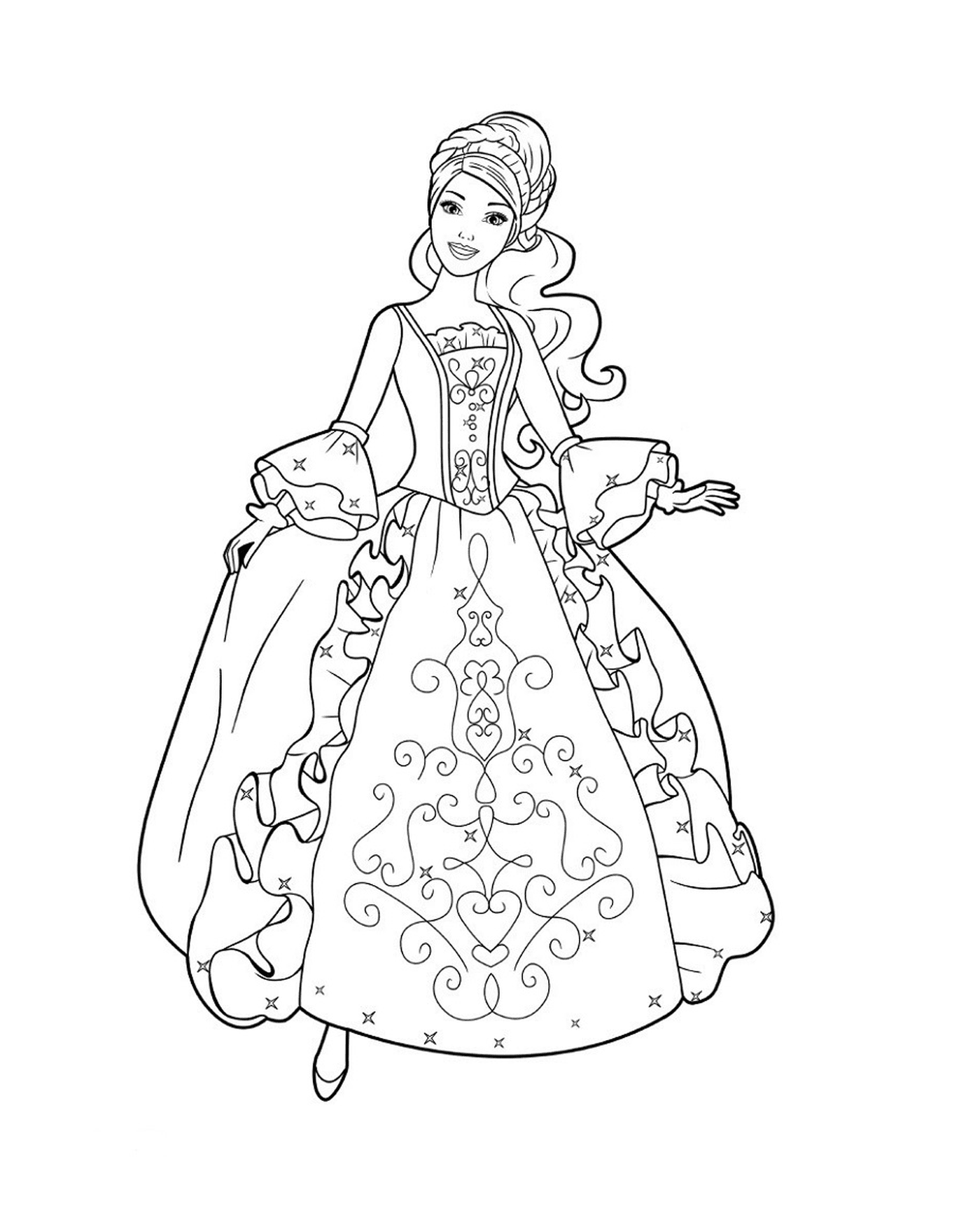  राजकुमारी बारमा एक सुंदर पोशाक के साथ 
