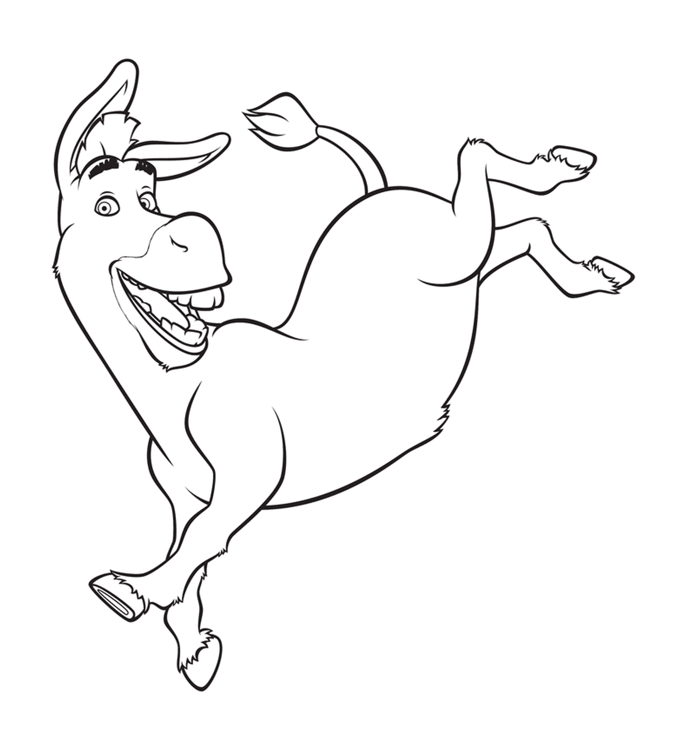  Um burro shrek correndo 