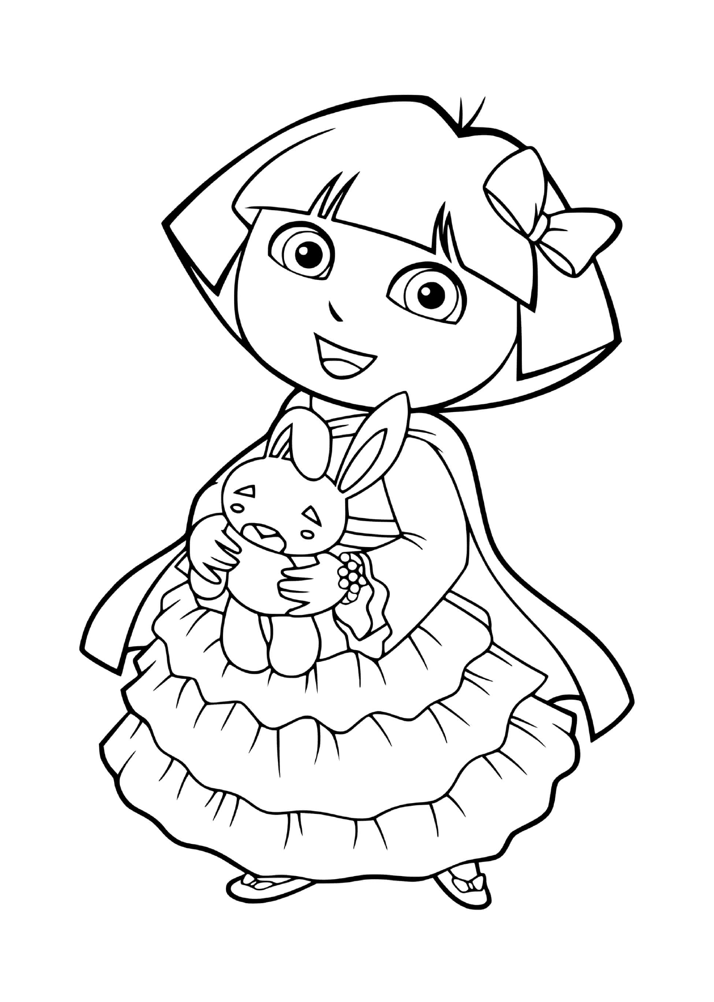  Dora usa um lindo vestido de princesa 