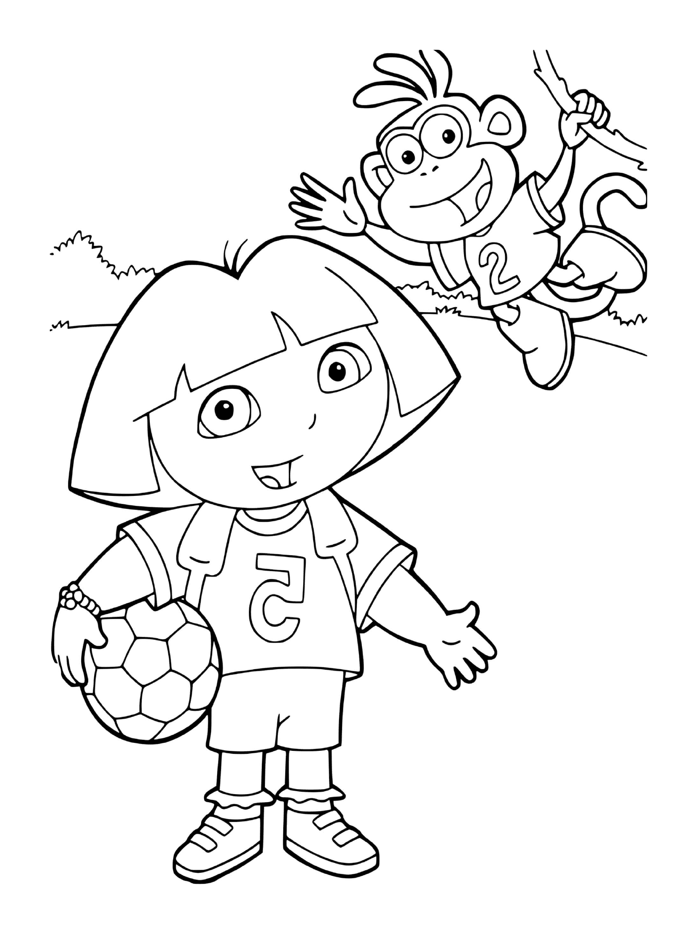  Dora joga futebol com Babouche em sua equipe 