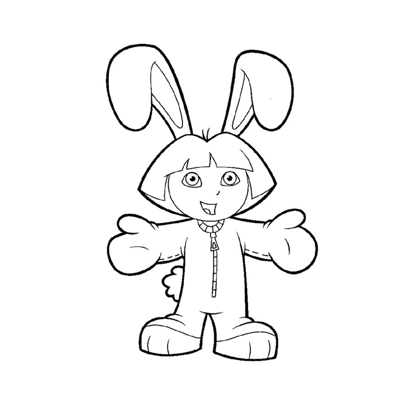  Dora usa orelhas de coelho 