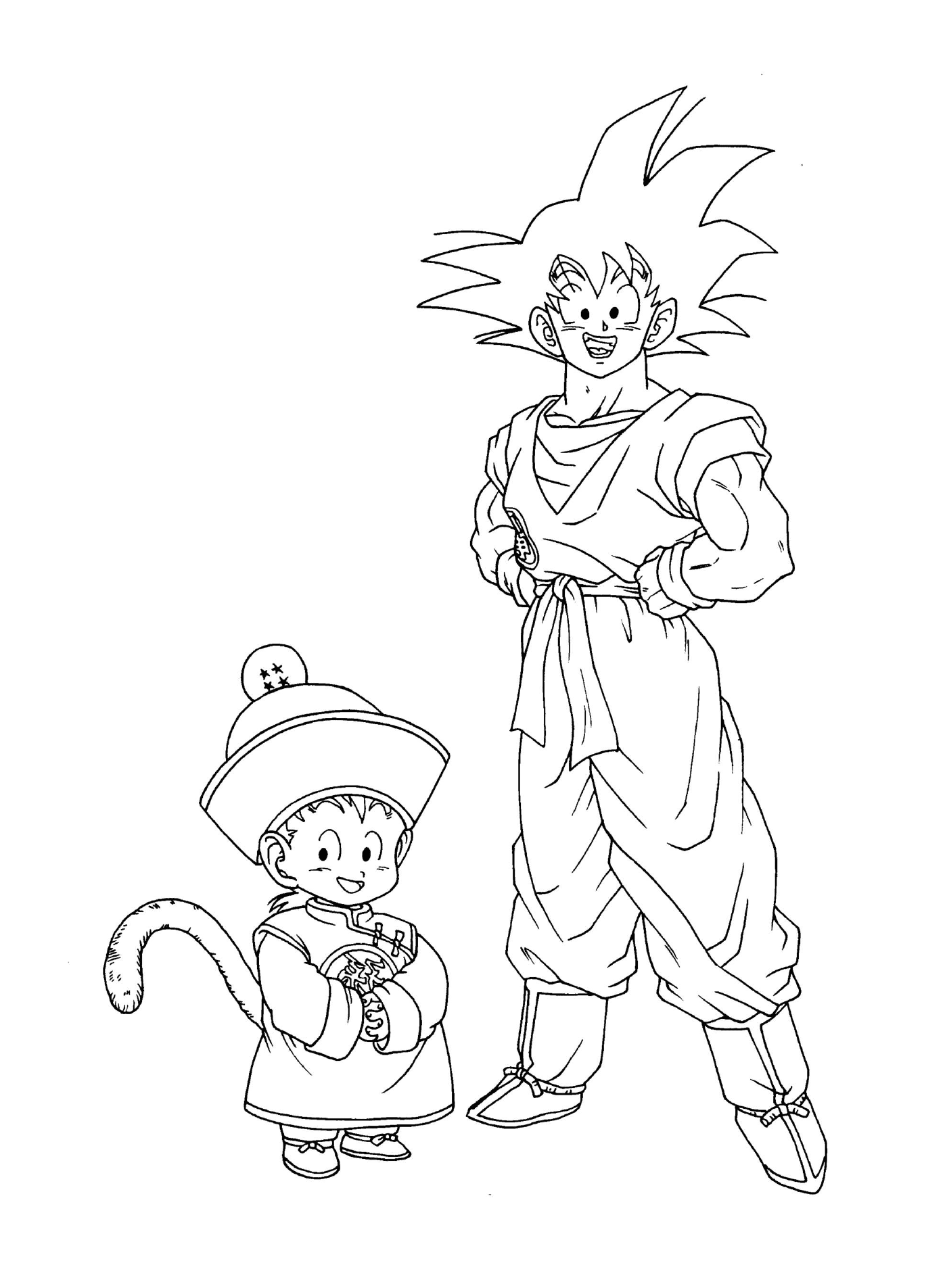  Personagens de Dragon Ball Z: Goku e Goten 