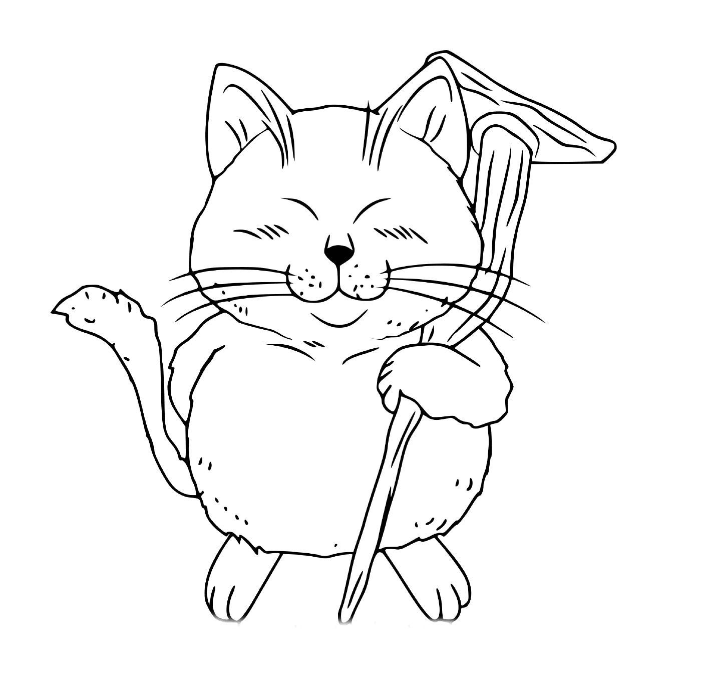  Karin, um gato segurando um garfo 