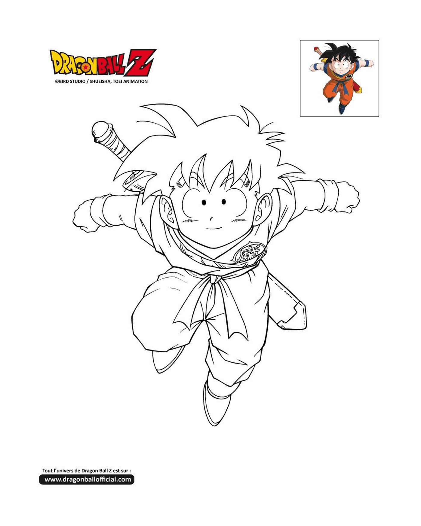  Gohan, um menino segurando uma espada em Dragon Ball Z 