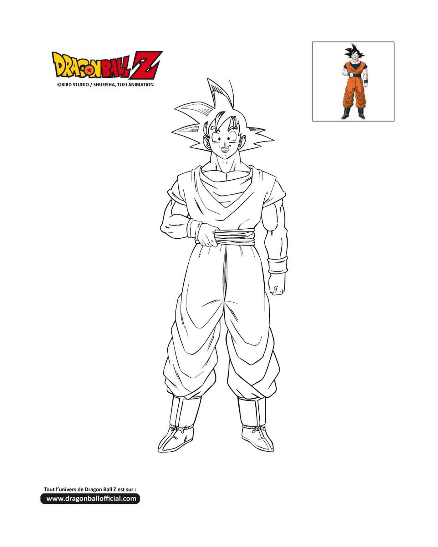  Goku, um homem vestido de Dragon Ball Z 
