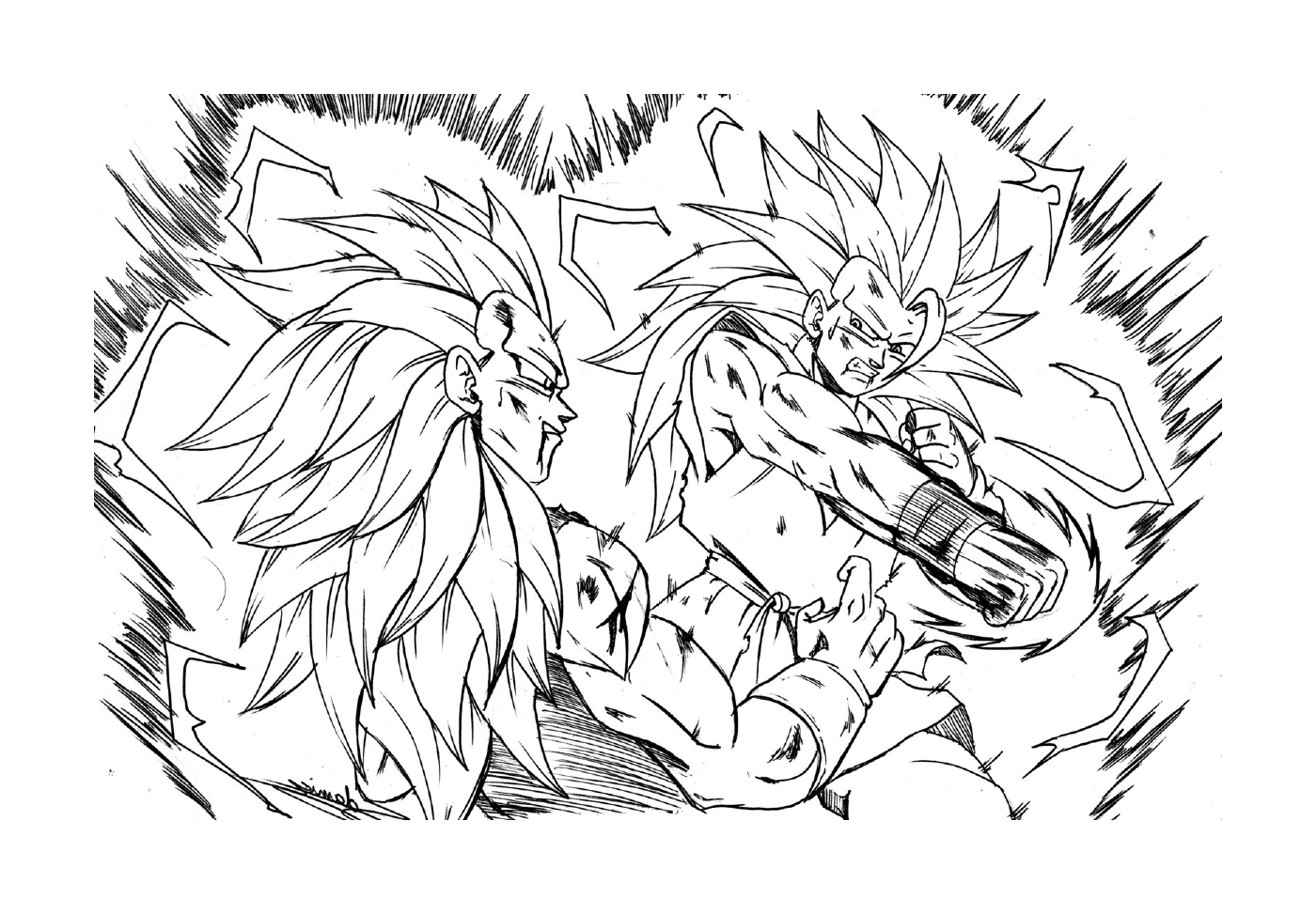  Goku e Broly, luta lendária 