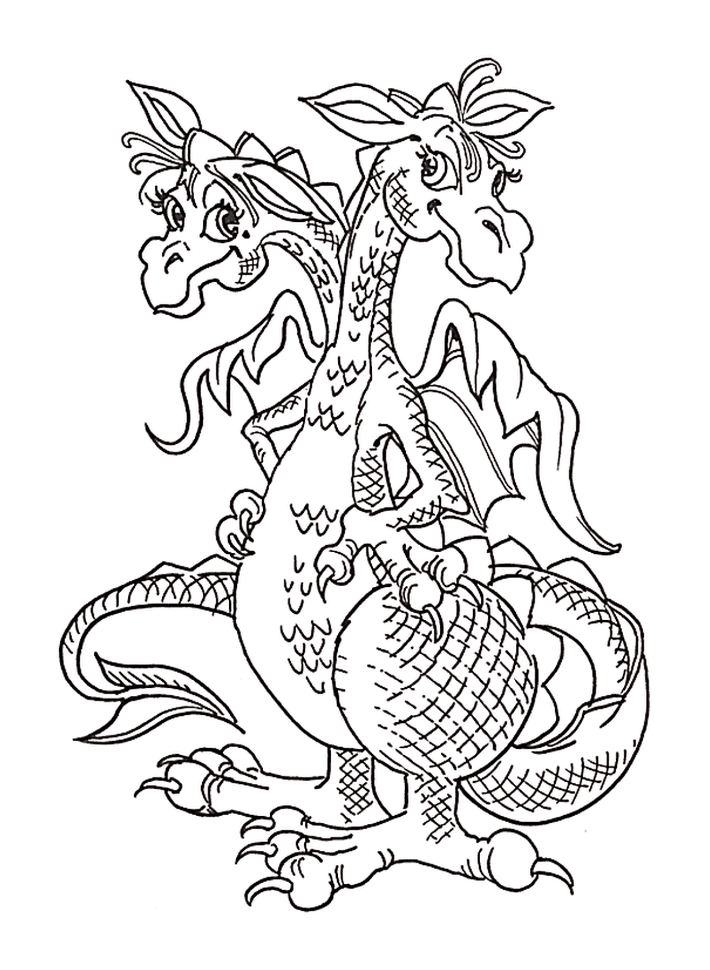  Um dragão com duas cabeças 