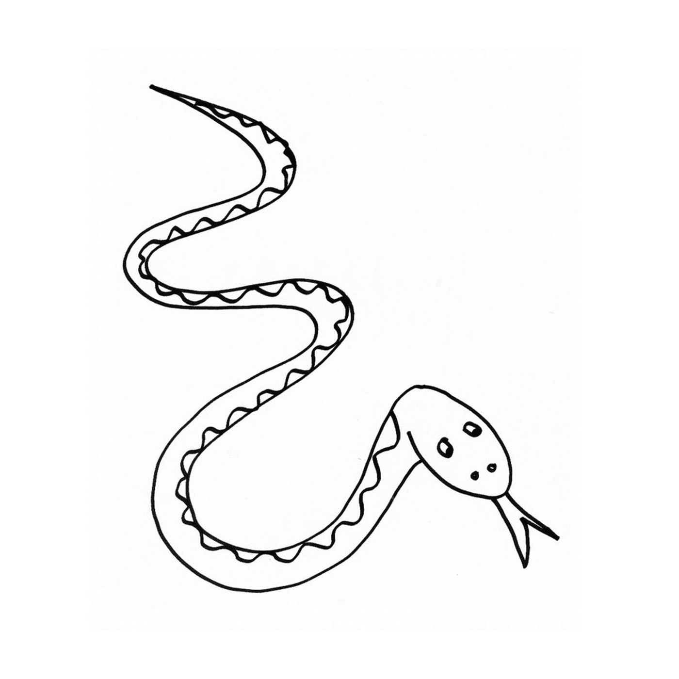  Uma cobra desenhada 