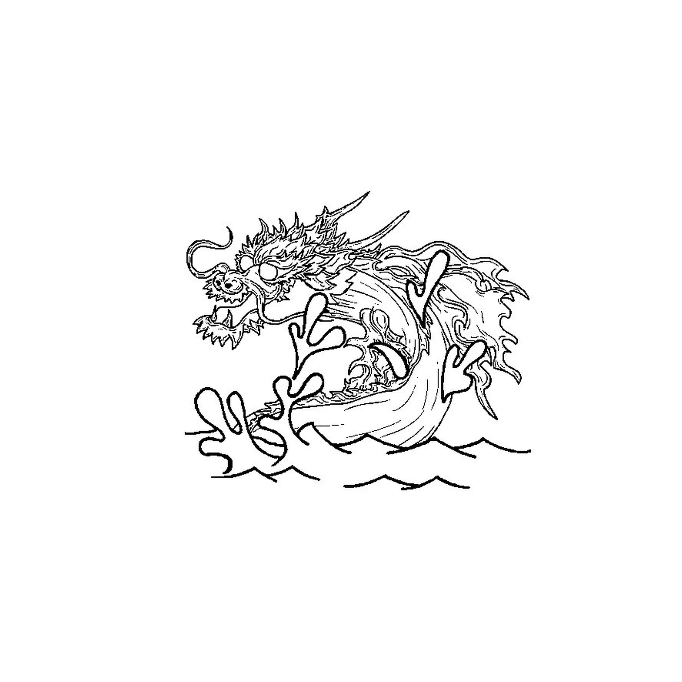  Dragões do mar com um barco no fundo 
