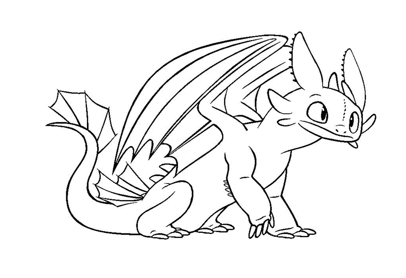  Toothless, um dragão Nocturne Furie 