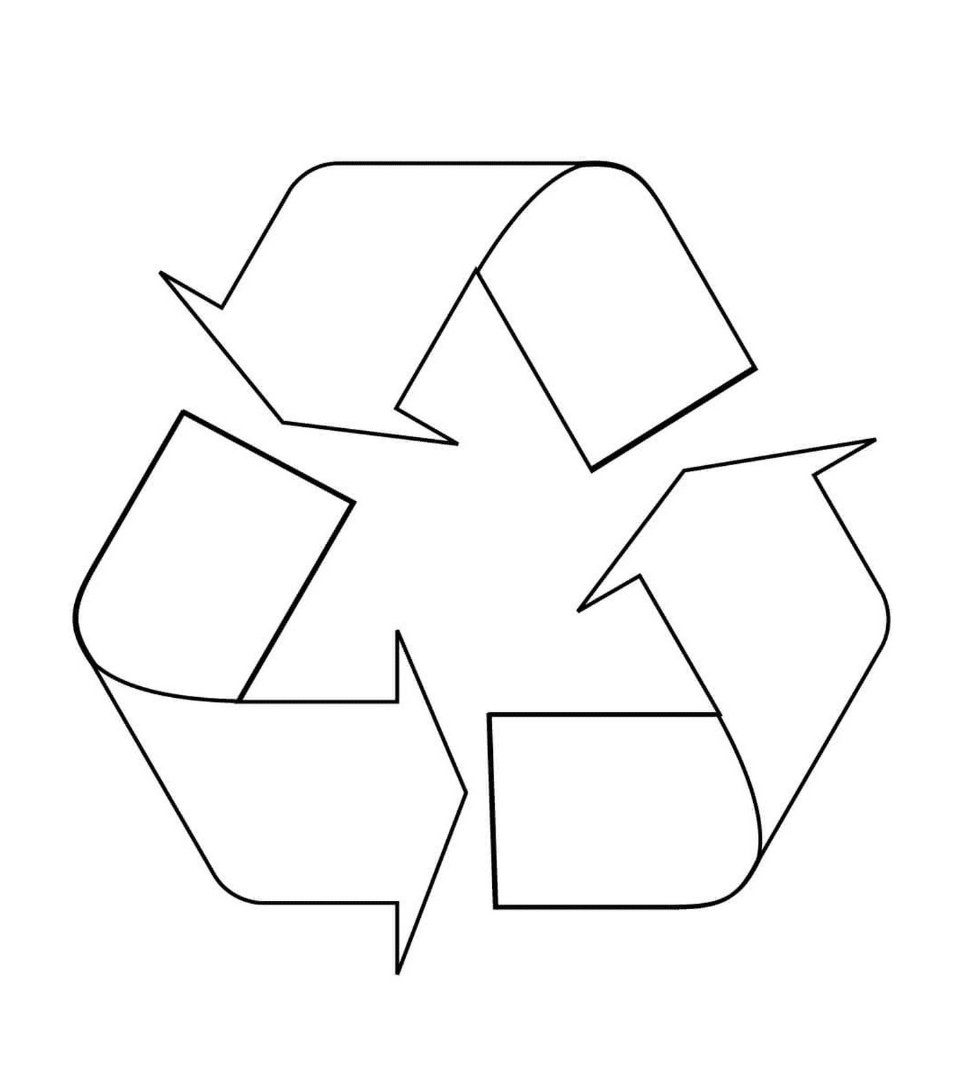  Logotipo de reciclagem, pense sobre o meio ambiente 