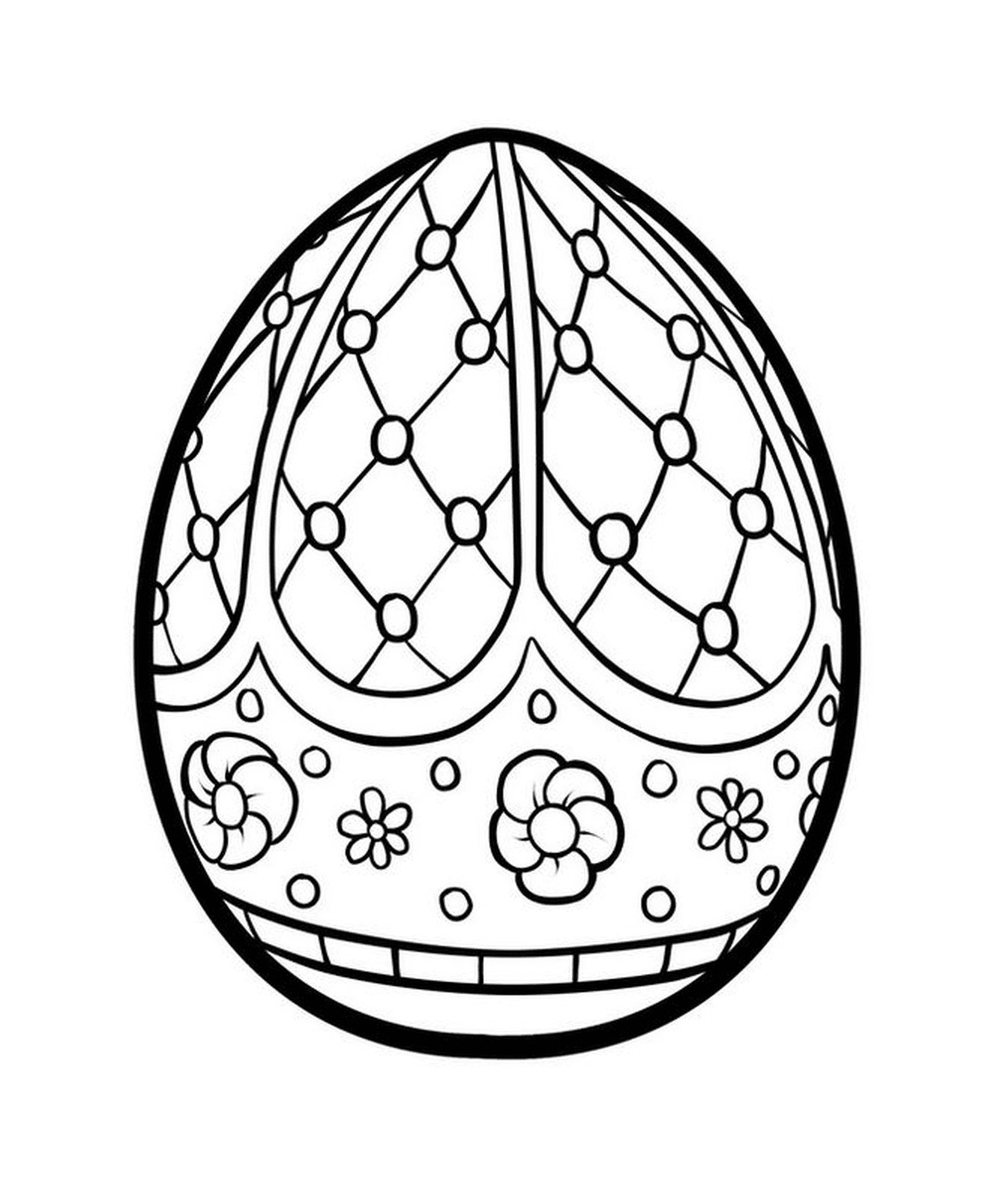  ovo de Páscoa mandala antistress para adultos, um ovo colorido 